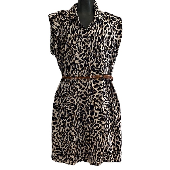 Joseph Ribkoff Dresses & Skirts - Joseph Ribkoff short sleeved leopard print dress
